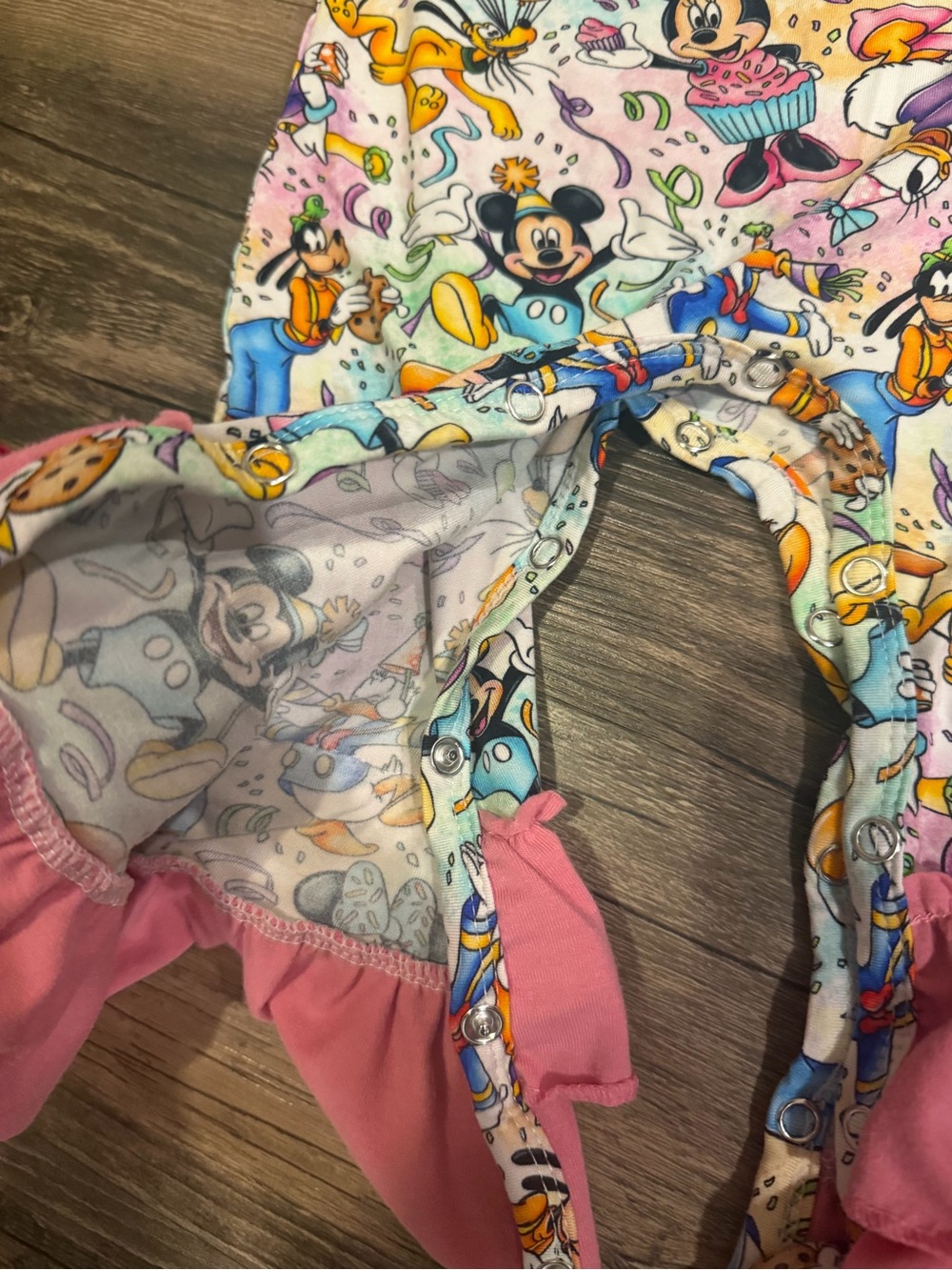 Mickey & Friends Party Ruffle PJs One-Piece - Picture 4 of 6